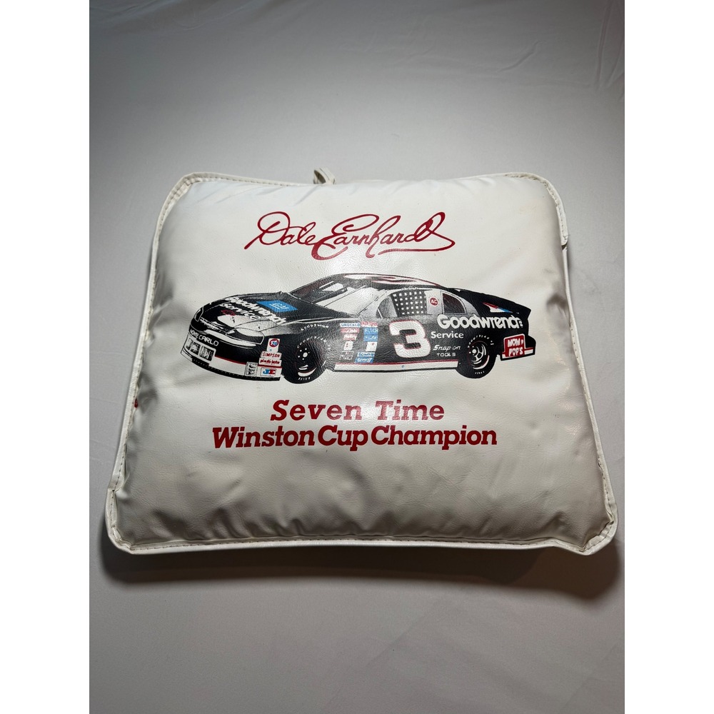 Vintage Dale Earnhardt #3 Stadium Seat Cushion NASCAR Winston Cup Champion White